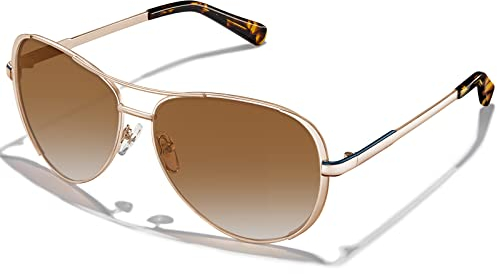 CARFIA Pilotenbrille Damen Sonnenbrille, Polarisierte Verspiegelte Hoch UV Schutz Brille mit Ledertasche CA5388