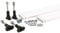 Offset Quads Leg & Panel Shower Tray Riser Kit Pack - White