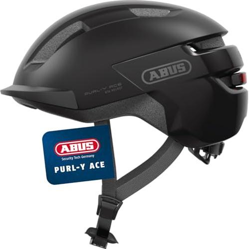 ABUS Fahrradhelm Purl-Y ACE mit LED-Licht – geeignet Fahrten auf E-Bike und S-Pedelec – Trendiger NTA-Schutzhelm für Erwachsene und Jugendliche