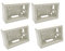 4 pezzi Scatola esterna 503 Cassetta da parete 3 moduli posti bianco per prese elettriche compatibile con tutte le serie civili (4 pezzi)