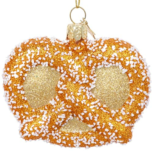 SIKORA BS622 Brezel Christbaumschmuck Glas Ornament Weihnachtsbaum Anhänger