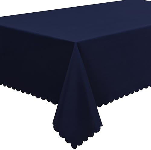 Home Direct Qualitäts Tischdecke Tischtuch Textil Eckig 140 x 180 cm, Tischwäsche, Dunkelblau