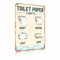 TOILET PAPER ETIQUETTE Vintage Schild, Toilette, Badezimmer Toilettenpapier Schild Dekoration, 20x30cm (2440)