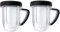 Blendin Lot de 2 bocaux de rechange de 887 ml avec poignée et anneau à lèvre, compatible avec les mélangeurs Nutribullet RX 1700W NB-301, N17-1001, NBM-U0272