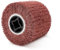 Mumjooyi Spazzola Abrasiva Rullo Satinato Smerigliatrice Angolare Manicotti Abrasivi per Levigatrice Levigatrice a Rullo Spazzola in Nylon per Lucidare Rosso 120 x 100mm - Grana 60