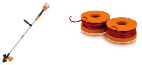 WORX - Débroussailleuse sans Fil 40V - 2Ah - WG183E.9 - Ø33 cm (Livré sans Batterie et Chargeur) & Lot de 2 Bobines de Fil - Coupe de 3m - Compatible avec Les Débroussailleuses