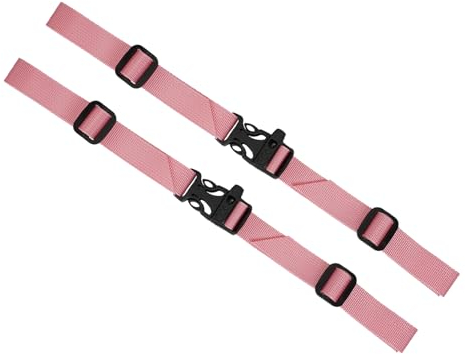 FLYAMAPIRIT Verstellbarer Brustgurt für Rucksack, 2 Stück Rucksackgurte mit Schnalle und Pfeife, Nylon-Rucksack-Brustgurt zum Wandern und Reisen (Rosa)