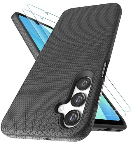 Case Collection for Samsung A16 Phone Case and Screen Protector, Dual Layer Shockproof Drop Protection, Military Grade Rugged Matte Cover for Samsung Galaxy A16 5G Case Black