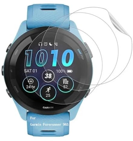 nvskvd 6 Pezzi Pellicola Idrogel per Garmin Forerunner 965, Pellicola Protettiva Trasparente HD Morbida TPU Senza Bolle Trasparente HD Schermo Protettivo (Non Vetro Temperato)