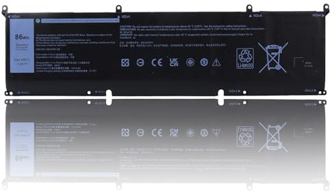 69KF2 Battery Replacement for Dell G7 15 7500 G15 5510 5511 5515 5520 5521 XPS 15 9500 9510 9520 Precision 5550 5560 5570 Alienware M15 R3 R4 M17 R3 R4 Inspiron 7510 7610 7620