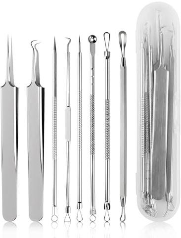 lulir 8 Pièces Extracteur Point Noir, Blackhead Remover Outil