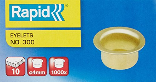 Rapid 31073008 Öse Nummer 300, 4mm, vermessingt, 1000 Stück
