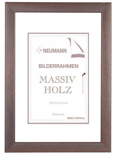 Neumann Bilderrahmen Holzwechselrahmen Atlantic 40 x 50 cm, Nussbaum matt