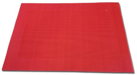 ASA 78075076 Tischset aus Kunststoff rechteckig Rot 46 x 33 cm, 1 Stück