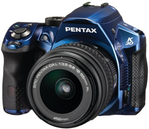 Pentax K-30 Weather-Sealed 16 MP CMOS Digital SLR with 18-55mm Lens (Blue)