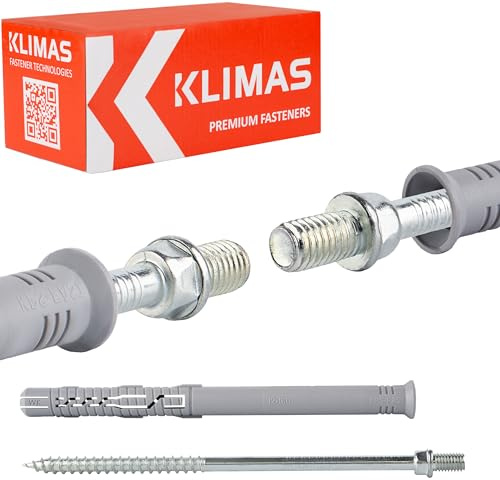 KLIMAS Rahmendübel 25Stück, verzinkt, 12x160, Befestigungselement
