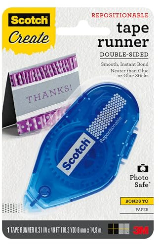 Scotch Ruban adhésif repositionnable, 0,78,7 cm x 15 m, 1 rouleau/paquet (055-RPS-CFT)