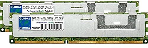 GLOBAL MEMORY RAM-Kit für Apple Mac Pro (Mitte 2010-2012), DDR3, 1333 MHz, PC3-10600, 240-polig, ECC-registriert, DIMM (RDIMM)