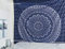 Popular Handicrafts Wandteppich, Hippie-Wandbehang, Ombré-Stil, Metallic, Mandala, Bohemian, Hippie, aufwendige indische Wandteppiche, Tagesdecke, 215 x 230 cm, Rot / Gelb