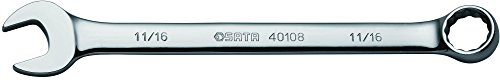 SATA Ring-Maulschlüssel zöllig 1.1/4', 1.1/4 Zoll ST40116SC (Maulringschlüssel Zollschlüssel Schraubenschlüssel), Chrom-Vanadium Stahl, Schraubenschonend durch Surface Drive.