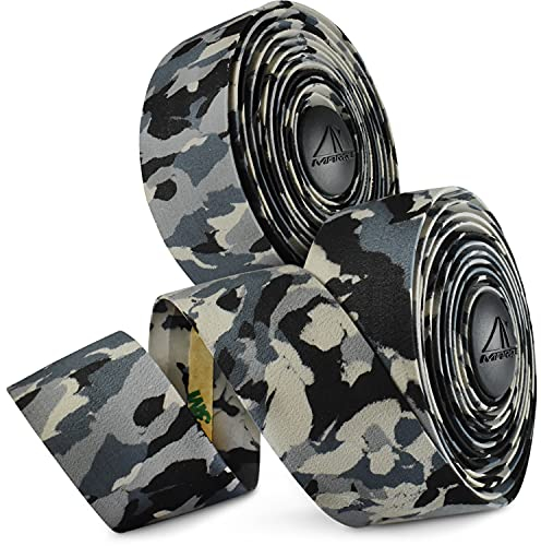 MARQUE Lenkerband für Rennrad, Tarnmuster, 2 Stück pro Set (grau/schwarz)
