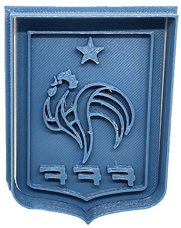 Cuticuter Coupe biscuits France FC Mondial, 8 x 7 x 1,5 cm Bleu