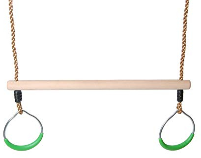 OTITU Anneaux d'escalade pour Enfants pour Balançoire De Jardin Enfants, Balançoire De Jeu Balançoire - Anneaux De Gymnastique en Corde pour Enfants Anneaux De Gym Pomme Verte