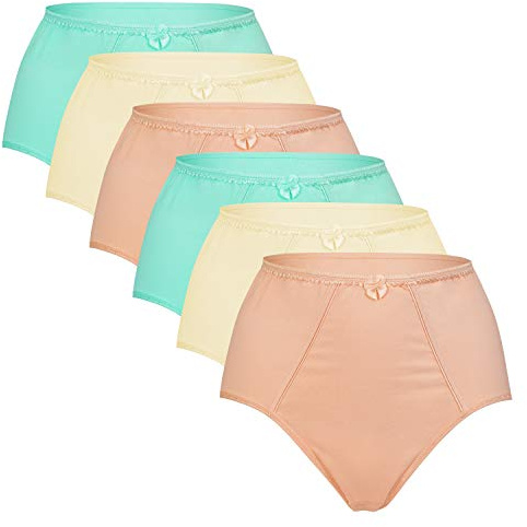 Celodoro Damen Taillenslip (6er Pack) Baumwoll-Slip Verschiedene Designs