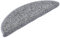 vidaXL 15x Treppenmatte Stufenmatte Stufenschoner Treppenschoner Treppenteppich Treppenschutz Matte Matten Teppich Halbrund rutschfest Grau 56x17x3 cm