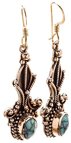 WINDALF Schmuck Ohrhänger AMARIS 4.7 cm Türkis Edle Bronze