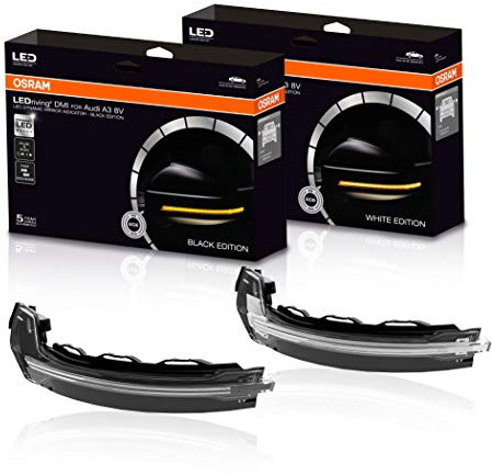 Osram LEDDMI 8V0 BK S LEDriving dynamischer LED Spiegelblinker - Black Edition, Audi A3 8V, Set of 2