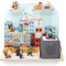 stadtecken Kinder Regal für Musikbox I Geeignet für die Toniebox und ca. 35 Tonies I Perfekte Aufbewahrung für Kinderzimmer I zum Aufstellen oder Aufhängen (Baustelle, Mittel)