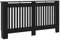 pedkit Radiator Cover Wall Cabinet Modern White Painted MDF Cabinet Black 152x19x81 cm