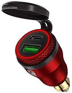 Sun3drucker Dual USB Ladegerät Adapter USB C PD 3.0 & QC 3.0 Schnellladung Buchse - Kompatibel mit BMW Motorrad