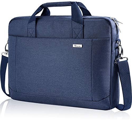 Voova große Laptoptasche für 14 15 15,6 16 Zoll Laptop, 30% mehr Kapazität, Innenfächer, verdickt wasserdicht Notebook Tasche, kann auf dem Koffer, kompatibel mit Macbook Dell HP, Blau