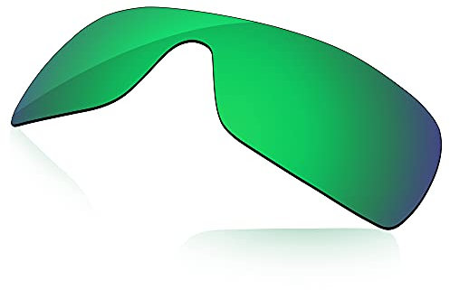 LenzReborn Verres polarisés de rechange pour lunettes de soleil Oakley Batwolf OO9101 – Vert gazon – Miroir polarisé, Vert gazon – Miroir polarisé, Taille unique