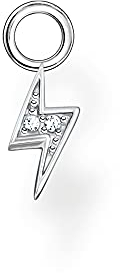 THOMAS SABO Damen Ohrring Anhänger Blitz 925er Sterlingsilber mit Zirkonia, EP017-051-14