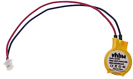 vhbw Universal BIOS-Batterie für Diverse Computer Notebook Modellen (40mAh, 3V, Li-Mn)