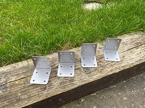 HowseHold Corner Brackets for Raised Beds [PACK OF 4] Timber Joining Plates for Wooden Planters Retaining Walls, Driveway Edging
