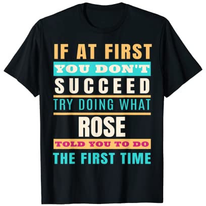 Rose Personalisiertes Hemd mit Namen, Rose, Vorname T-Shirt
