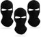 NITAIUN 3 Stück 2 Loch Sturmhauben Skimaske Motorradmaske für Outdoor, Lycra Sturmhaube Balaclava für Herren Damen, Dünn und Atmungsaktiv Winddicht, Winter Sommer Fahrrad Gesichtsmaske (3 Stück)