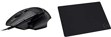 Logitech G502 X Wired Gaming Mouse - LIGHTFORCE hybrid optical-mechanical primary switches + Logitech G240 Cloth Gaming Mouse Pad, Optimised for Gaming Sensors