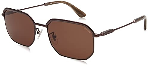 Police SPLF73 Brille, Shiny Antique Bronze/Rose, 57 für Herren, Shiny Antique Bronze/Rose