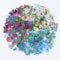 RISYPISY Vintage Aesthetic Floral Aufkleber 300PCS PET Transparent Blau Lila weiß Blumen Pflanze Materialien Scrapbooking Zubehör für tägliche Planer Bullet DIY Crafts Geschenk Umschlag