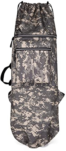 ChangTsing Skateboard-Tasche, Rucksack für regulär, Penny, E-Board, faltbarer Skate, verstellbare Schultertasche, tragbare Tragetasche, Camouflage, 110 x 32 x 4 cm