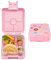 JOYHILL Lunch Box für Kinder,Auslaufsichere Lunch Bento Box mit 4-6 Fächern,Lunchbehälter BPA-frei Bento Box für Erwachsene Kleinkinder Kindertagesstätte Schule Büro (S-Pink Donut)