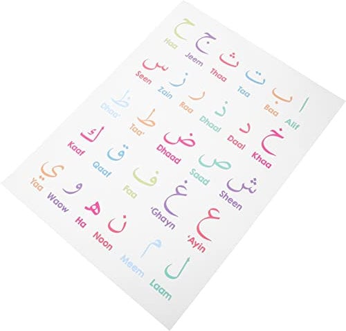 Beavorty Arabisches Alphabet Poster Für Kinderzimmer Farbige Wanddekoration Für Frühkindliches Lernen Für Vorschule Und Montessori-einrichtungen