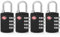 Diyife TSA Gepäckschlösser, [4 Stück] 4-Stellig Kombinationsschlösser Codeschloss, Hochfeste Zinklegierung Sicherheitsschloss für Reisekoffer, Rucksack
