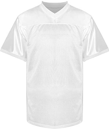 MESOSPERO Herren Fußballtrikot Blank Football Practice Jersey für athletisches Training und tägliche Freizeit, Weiss/opulenter Garten, 3X-Groß