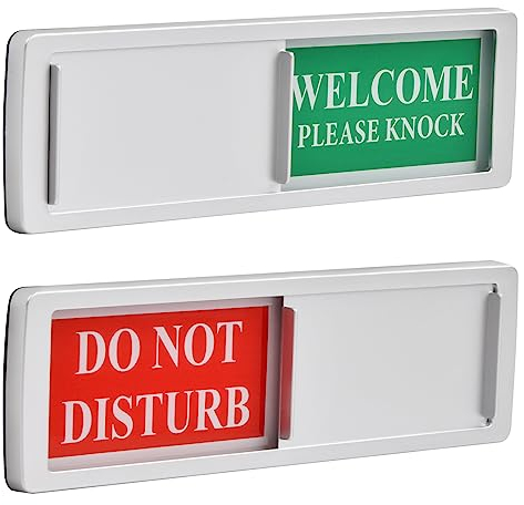 2 Pezzi Indicatore Porta Scorrevole Cartello per la Privacy Segno Do not Disturb, Cartello Scorrevole Libero/Occupato Segno Scorrevole per Casa, Conferenze, Hotel, Ospedale, 18 * 5 cm